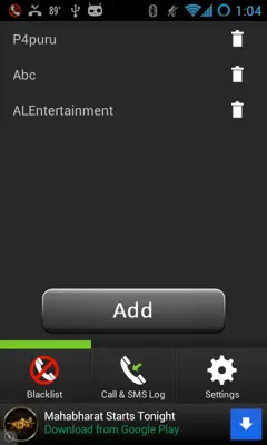 Call & SMS Blocker Plus android App screenshot 2
